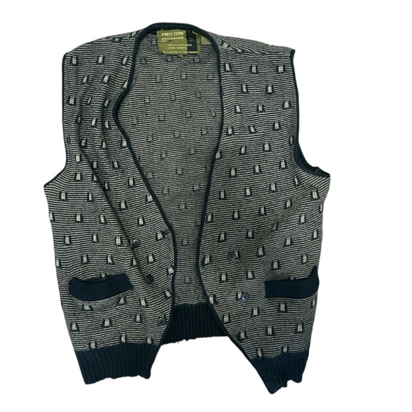 ✨ -1990s Point Zerogrey and black knitted vest knitwear✨